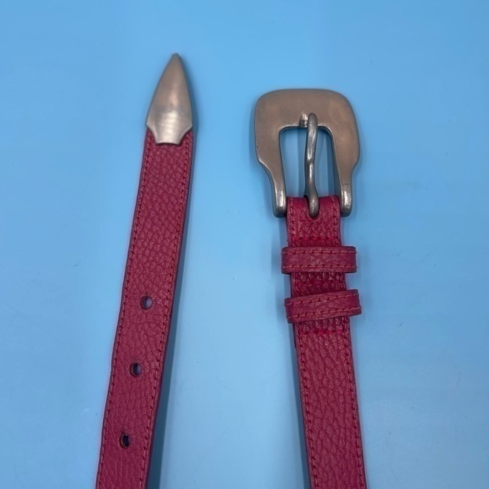 Vintage Omela Genuine Leather Pink Belt - Picture 2 of 4
